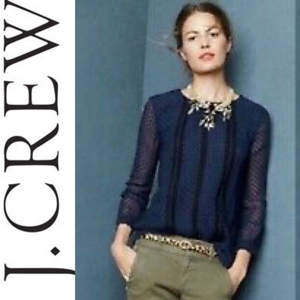 J.Crew chiffon dot blouse